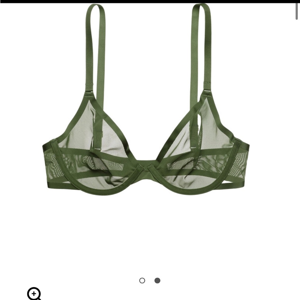 Cuup mesh plunge bra in vine
